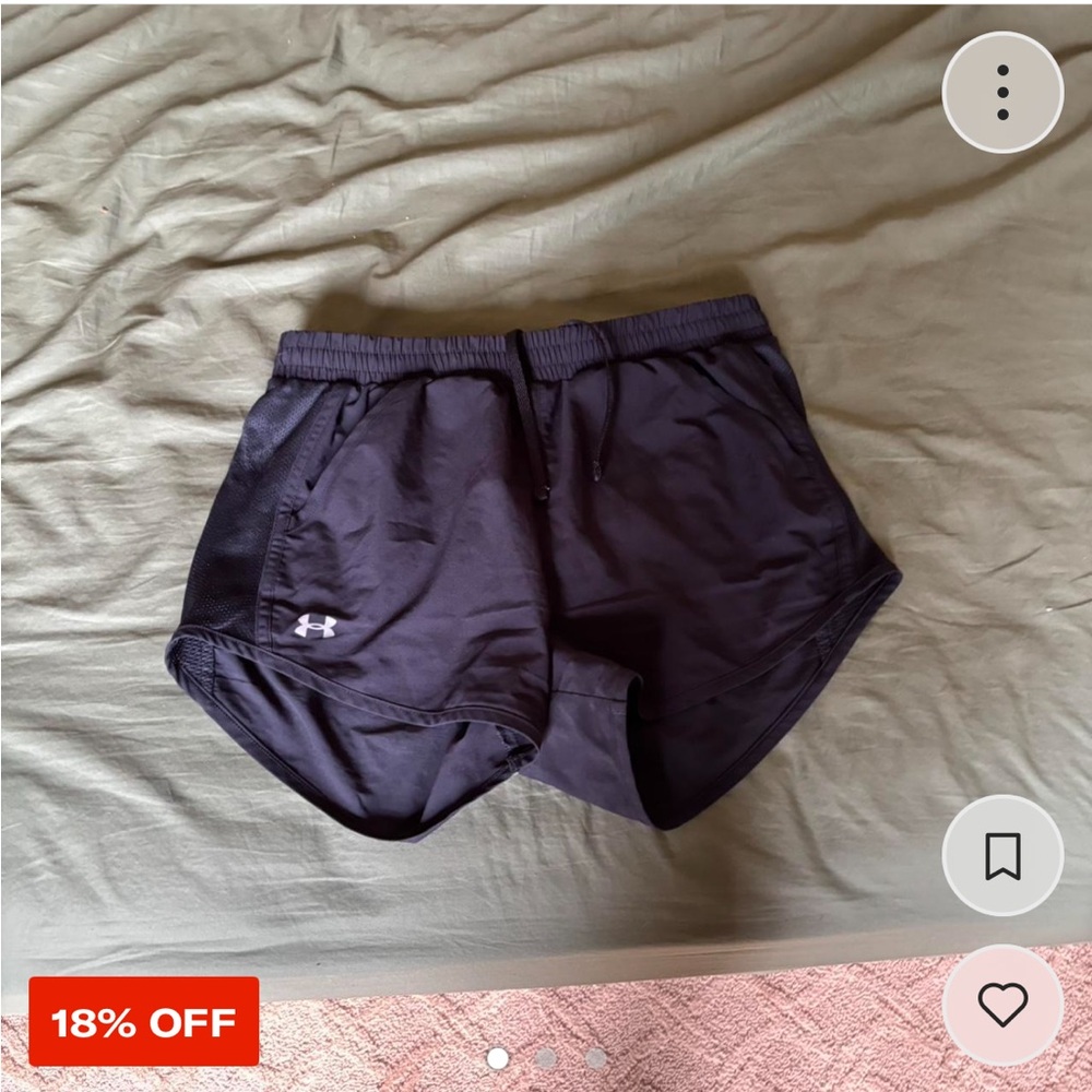 Under Armour Black Athletic Shorts Moisture-Wicking Elastic Waistband